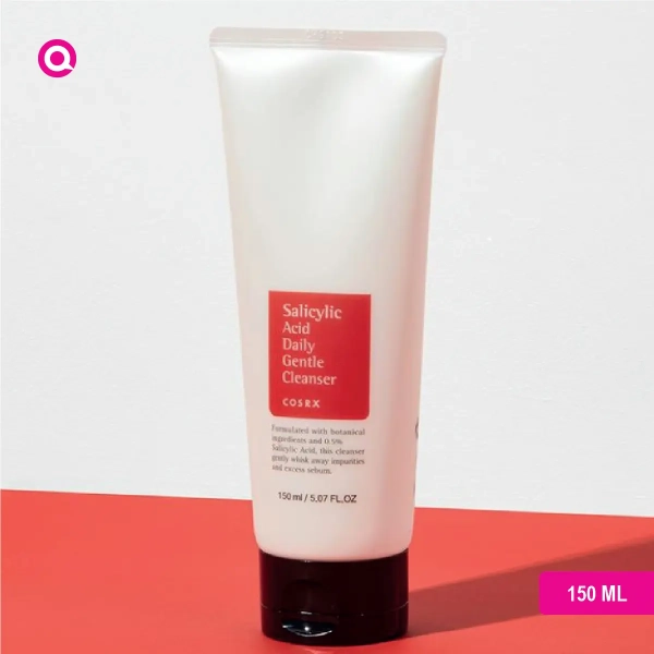 A bottle of Cosrx Salicylic Acid Daily Gentle Cleanser with a fresh and clean aesthetic.-03