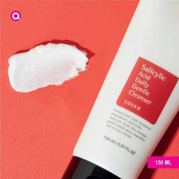 A bottle of Cosrx Salicylic Acid Daily Gentle Cleanser with a fresh and clean aesthetic.-05
