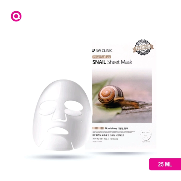 3W Clinic Essential Up Snail Sheet Mask 25ml-02