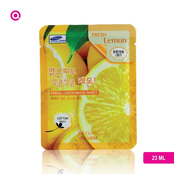 3W Clinic Fresh Lemon Sheet Mask 23ml-01