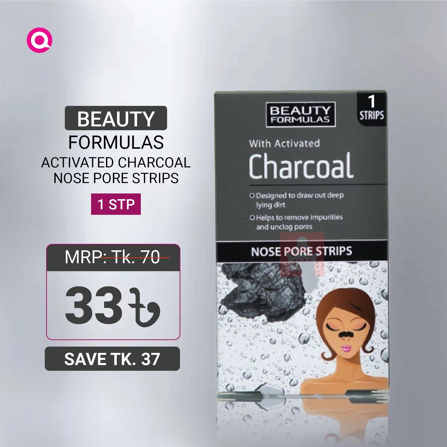 BEAUTY FORMULAS ACTIVATED CHARCOAL NOSE PORE STRIPS-01
