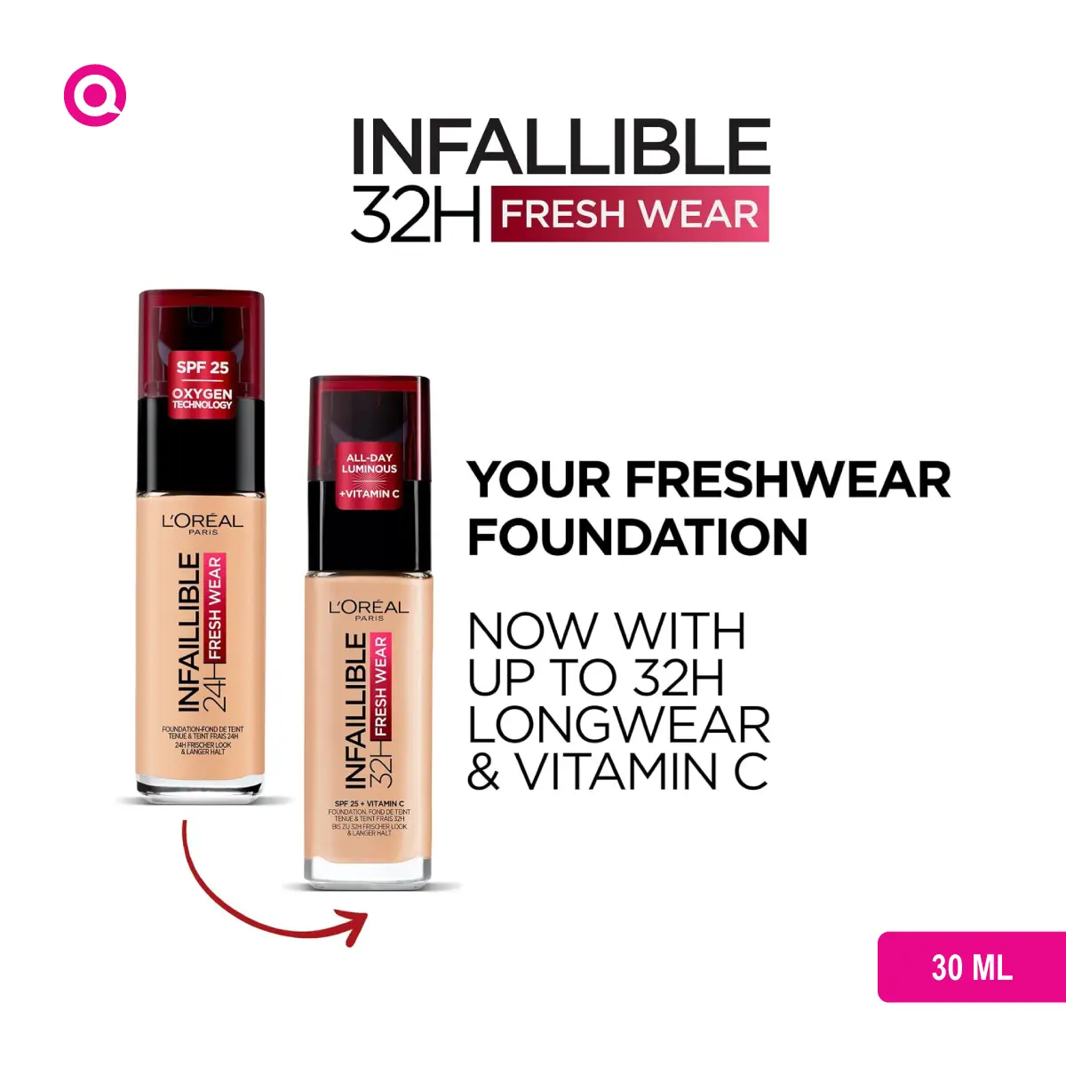 L'Oreal Infaillible 32H Fresh Wear Foundation - 20 IVORY-02