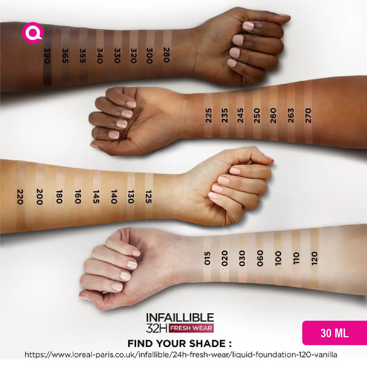 1037004.08 L'Oreal Infaillible 32H Fresh Wear Foundation - 120 GOLDEN VANILLA product image-08