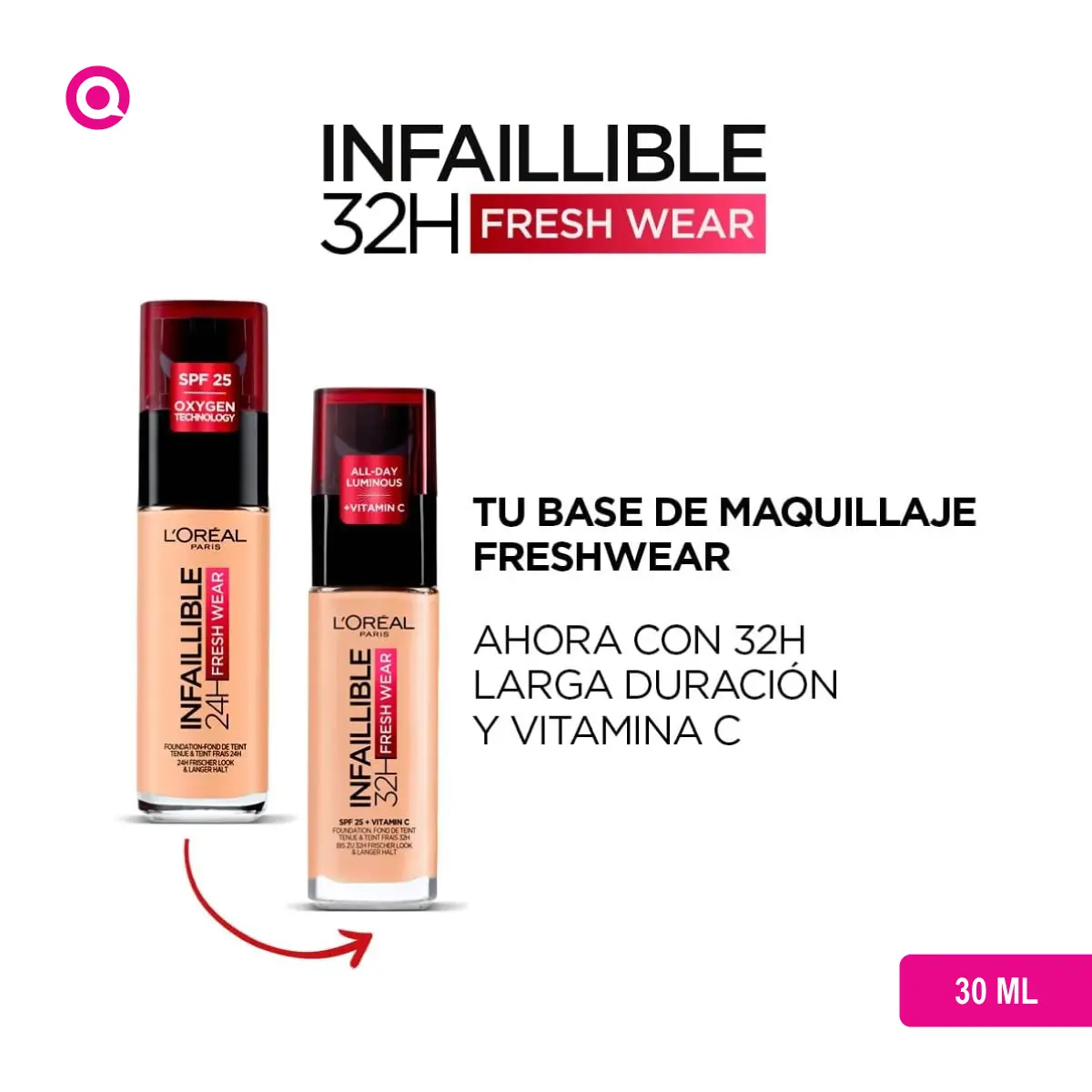 1037007.03 L'Oreal Infaillible 32H Fresh Wear Foundation - 160 ROSE LINEN Beauty-03