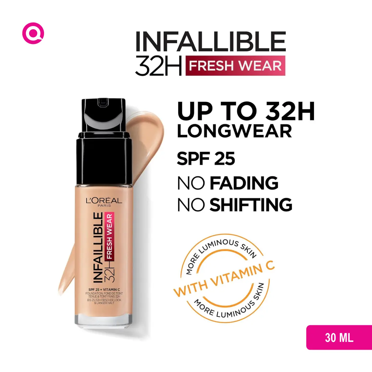 1037008.04 L'Oreal Infaillible 32H Fresh Wear Foundation - 200 NATURAL LINEN product image-04