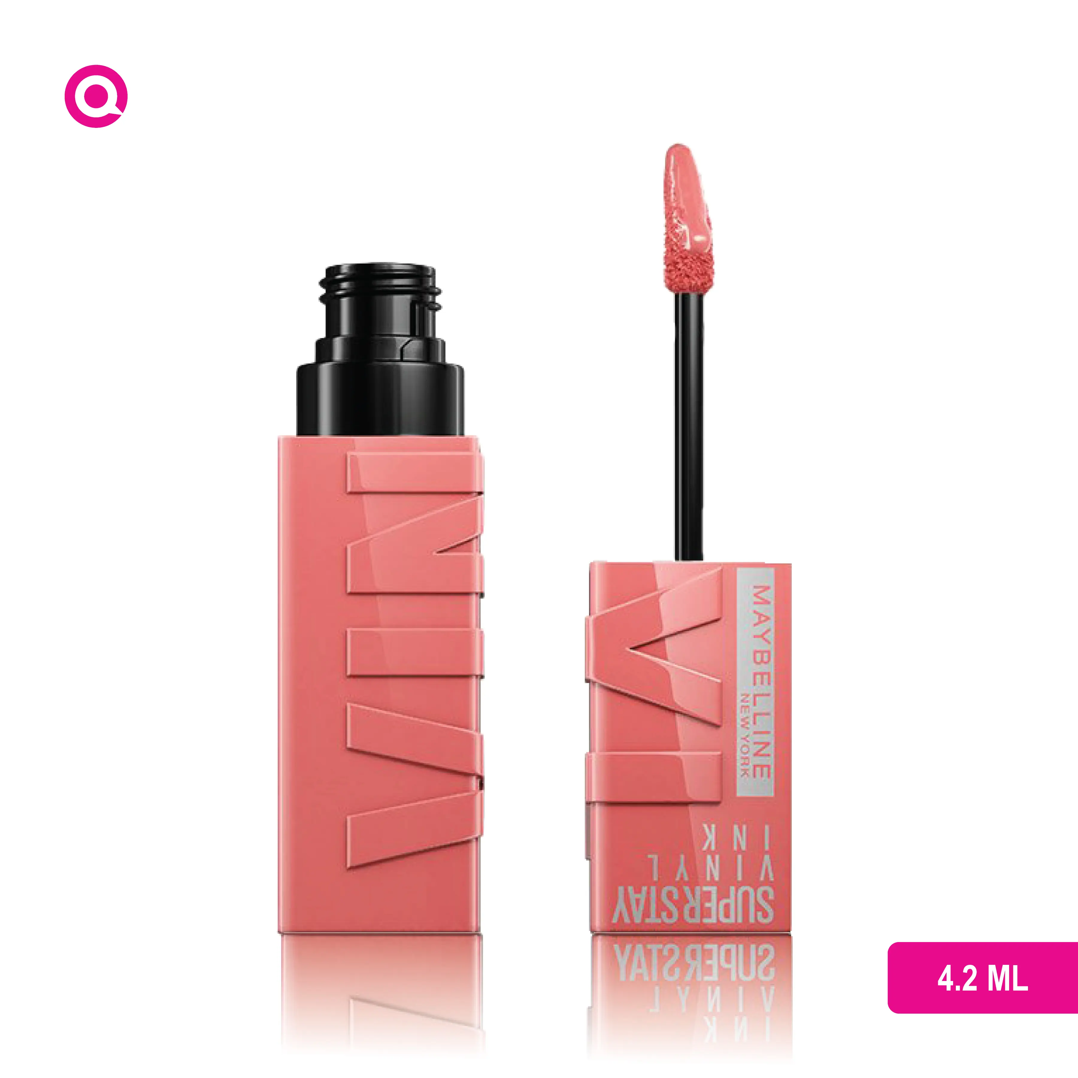 Maybelline New York Super Stay Vinyl Ink Liquid Lipstick 100 CHARMED - Alluring Charm Red Lip Color.-01