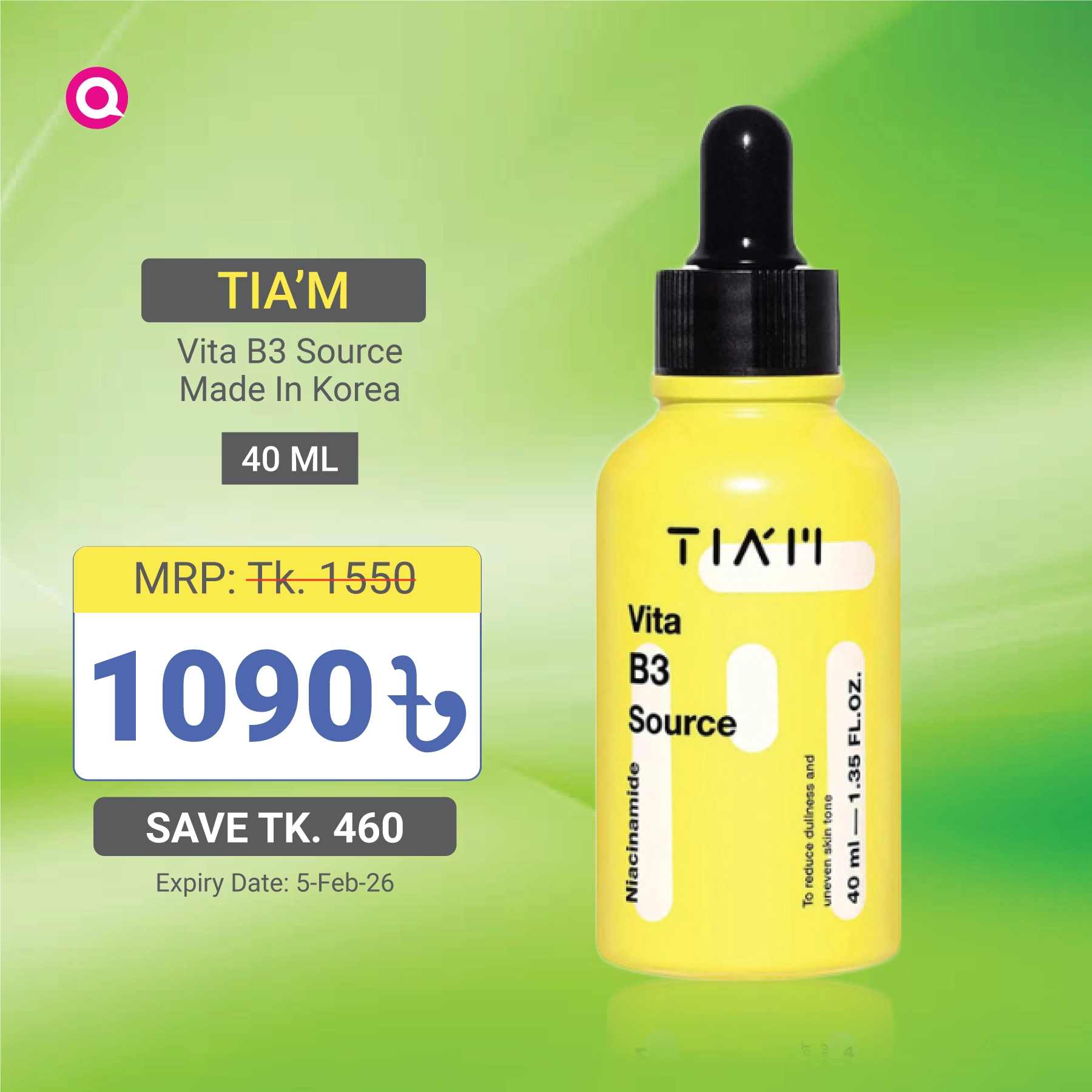 TIAM – Vita B3 Source 40ml bottle-01