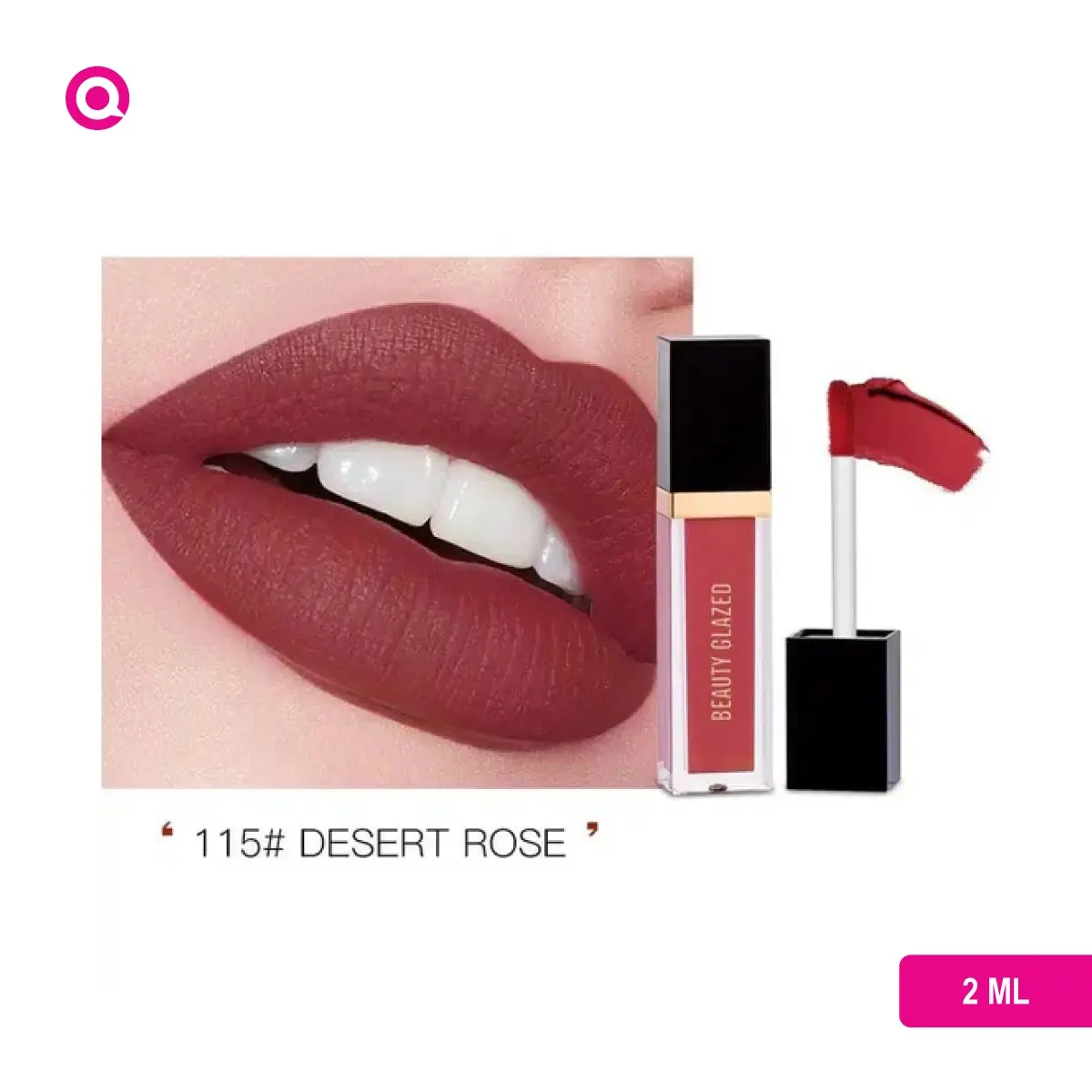 Beauty Glazed Matte Lip Gloss-DESERT ROSE-115