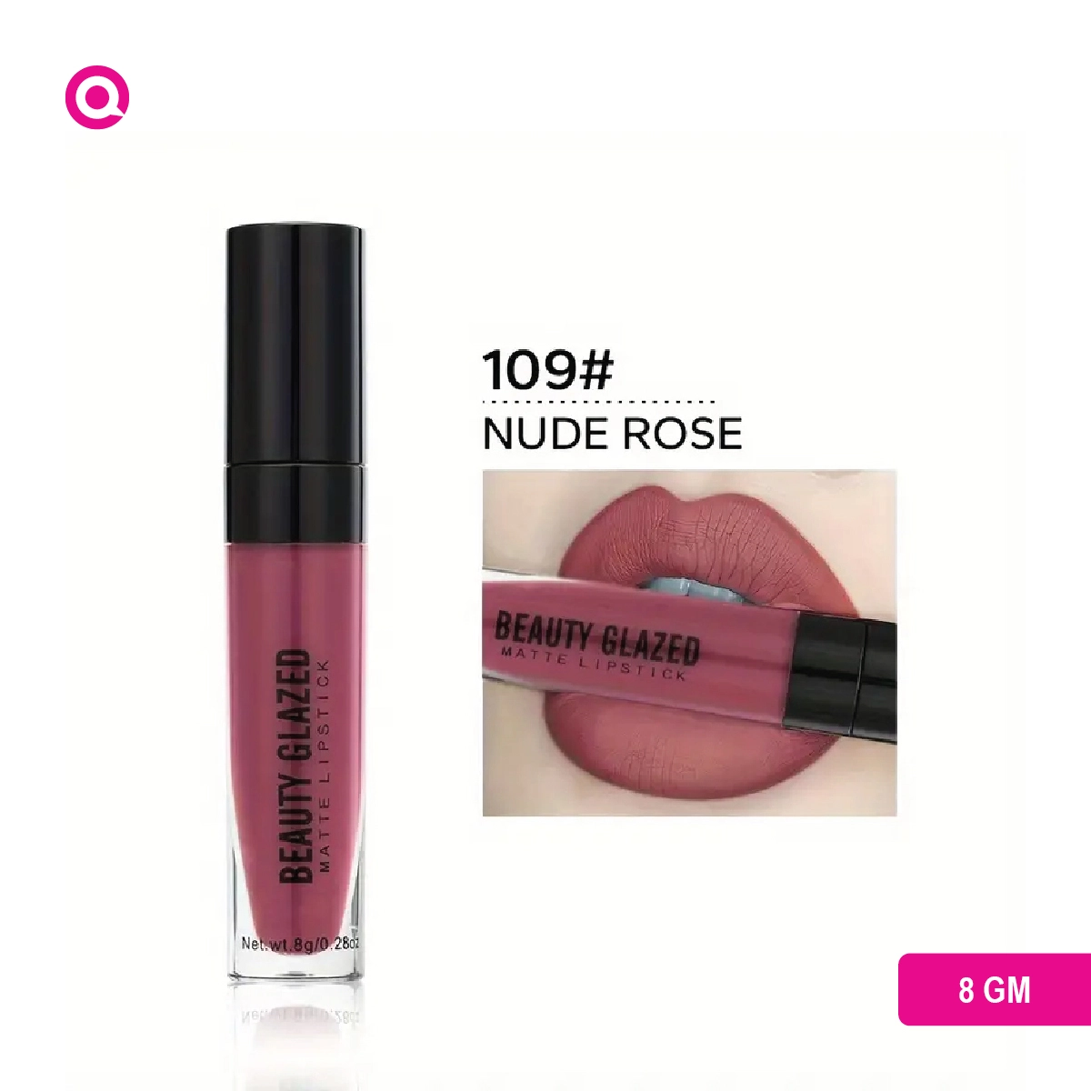 Beauty Glazed Matte Lipstick-NUDE ROSE-109