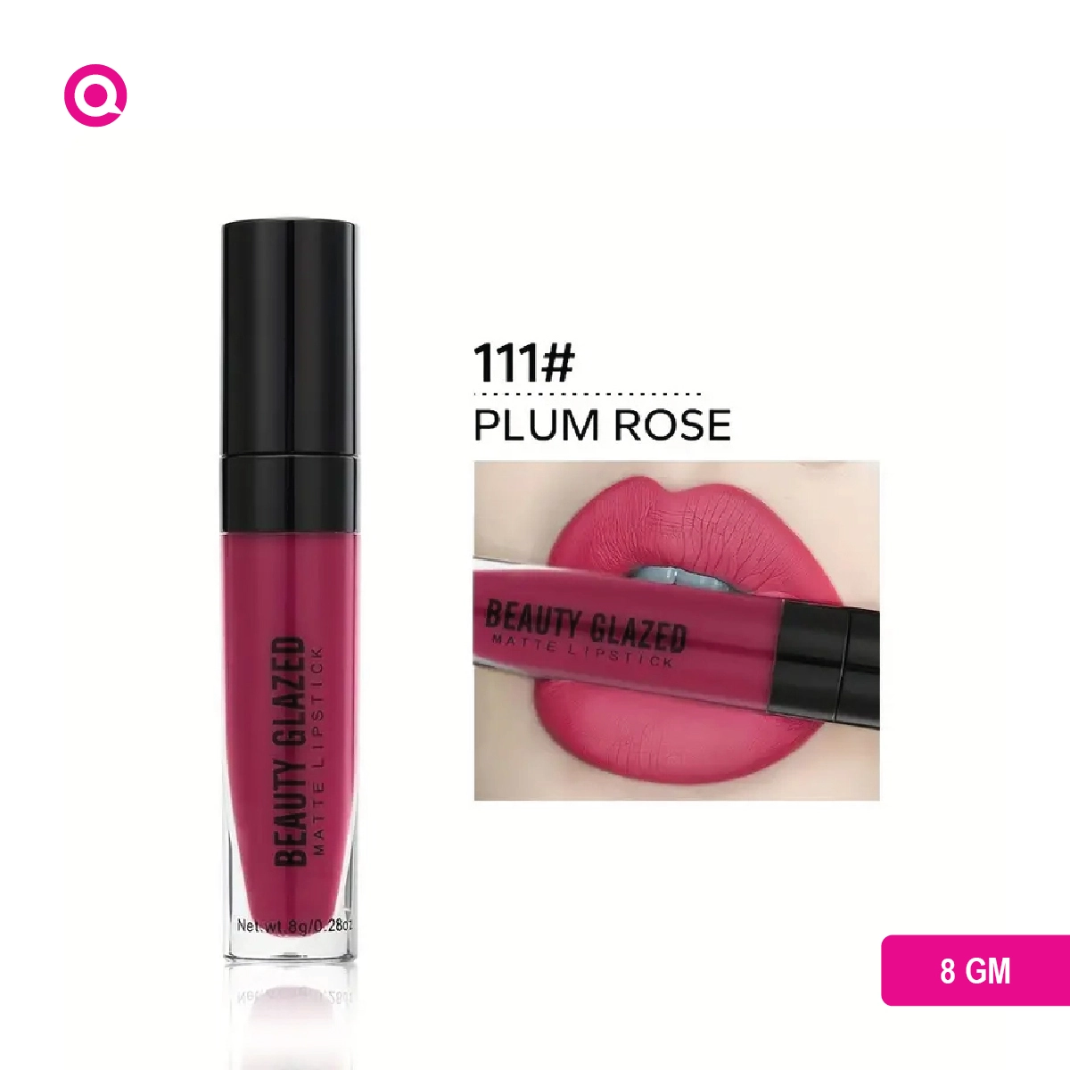 Beauty Glazed Matte Lipstick-PLUM ROSE-111