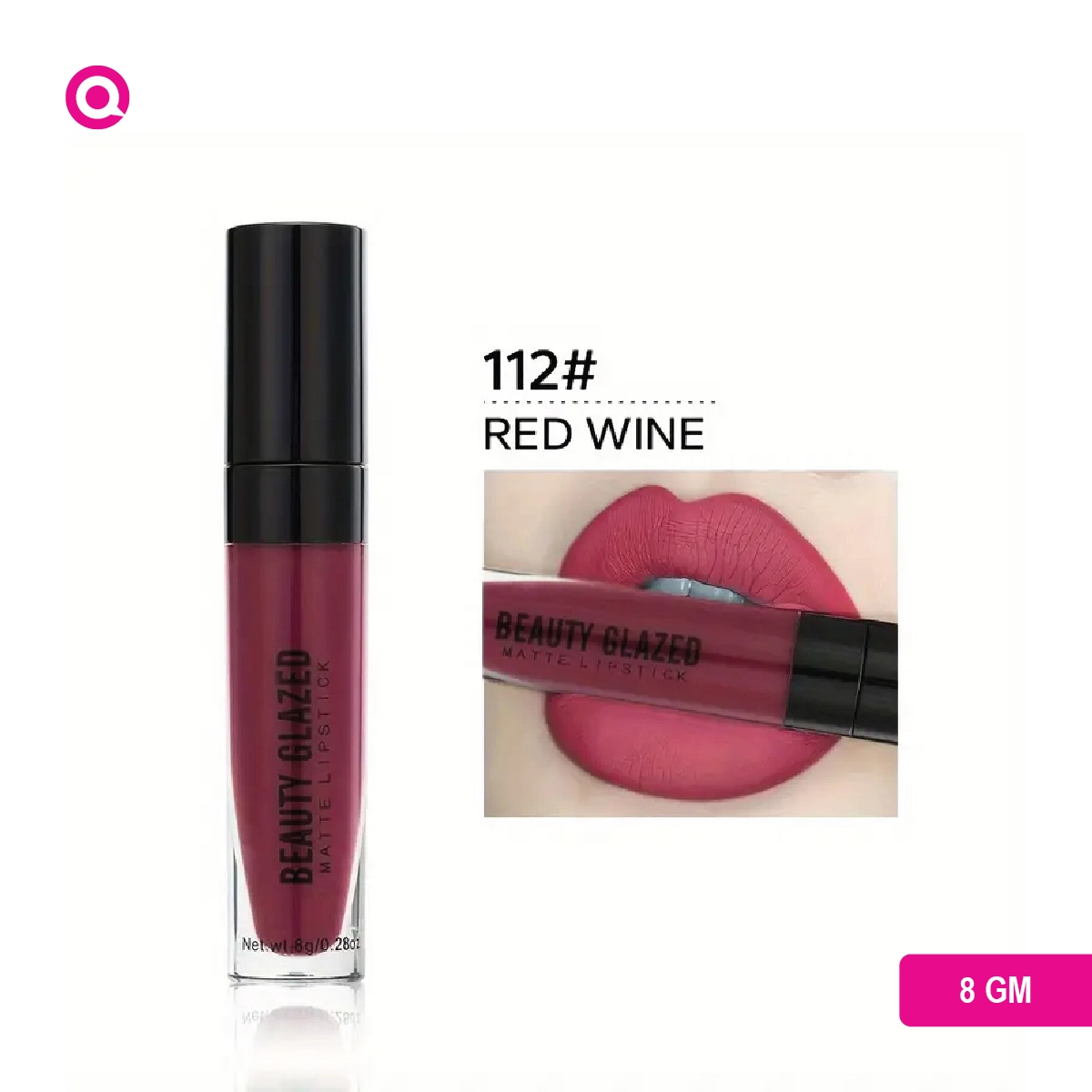 Beauty Glazed Matte Lipstick-RED WINE-112