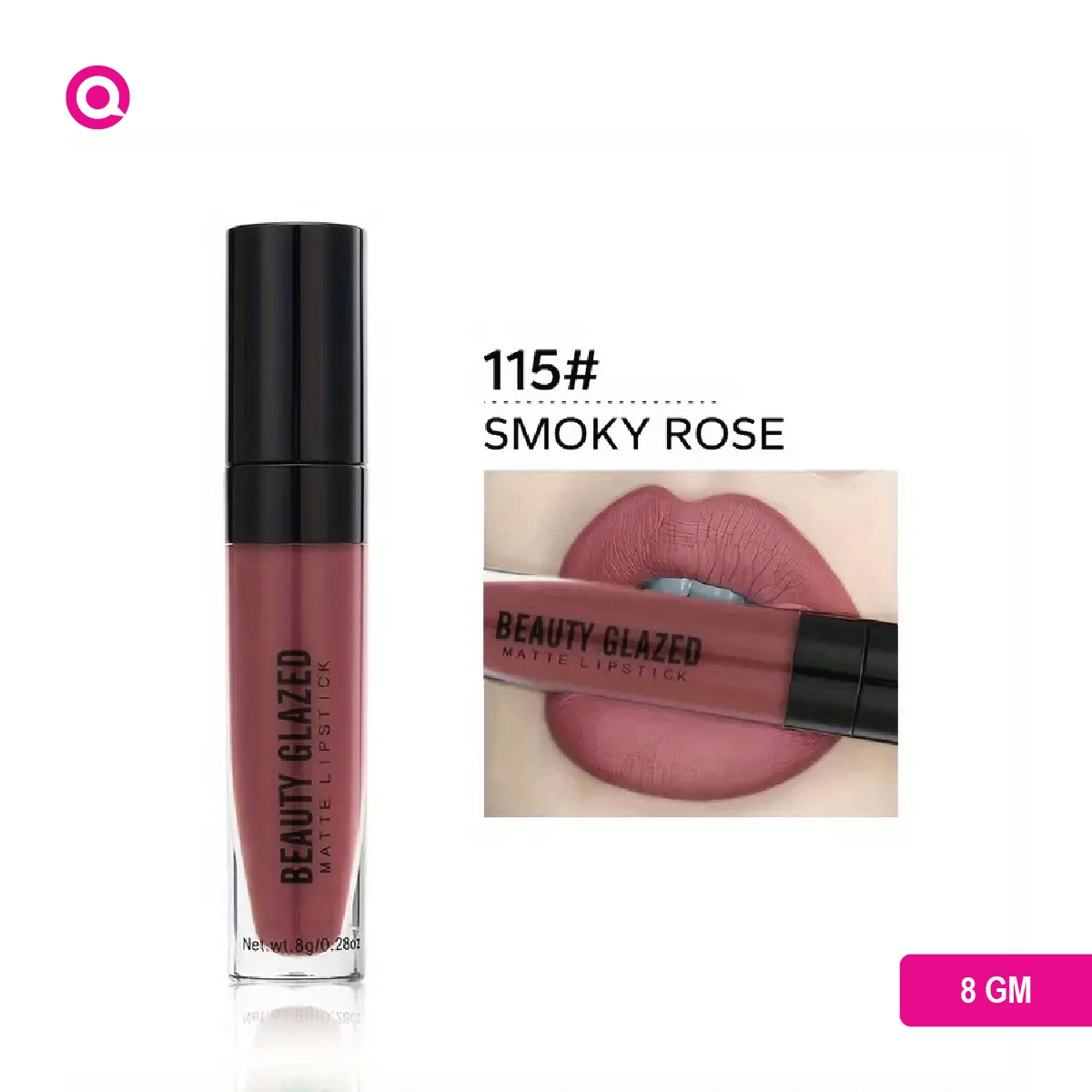 Beauty Glazed Matte Lipstick-SMOKY ROSE-115