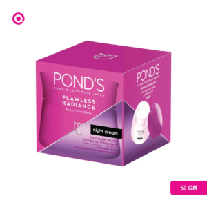 Ponds Flawless Radiance Even Tone Glow Night Cream product with glowing, even-toned skin-02