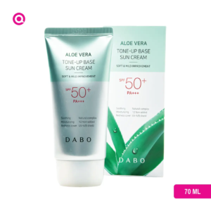 Image showcasing DABO Aloe Vera Tone-Up Base Sun Cream SPF50+ PA+++ in a vibrant natural setting.-03