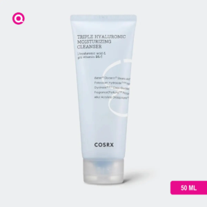 Cosrx Triple Hyaluronic Moisturizing Cleanser on a skincare routine setup for ultimate hydration-02