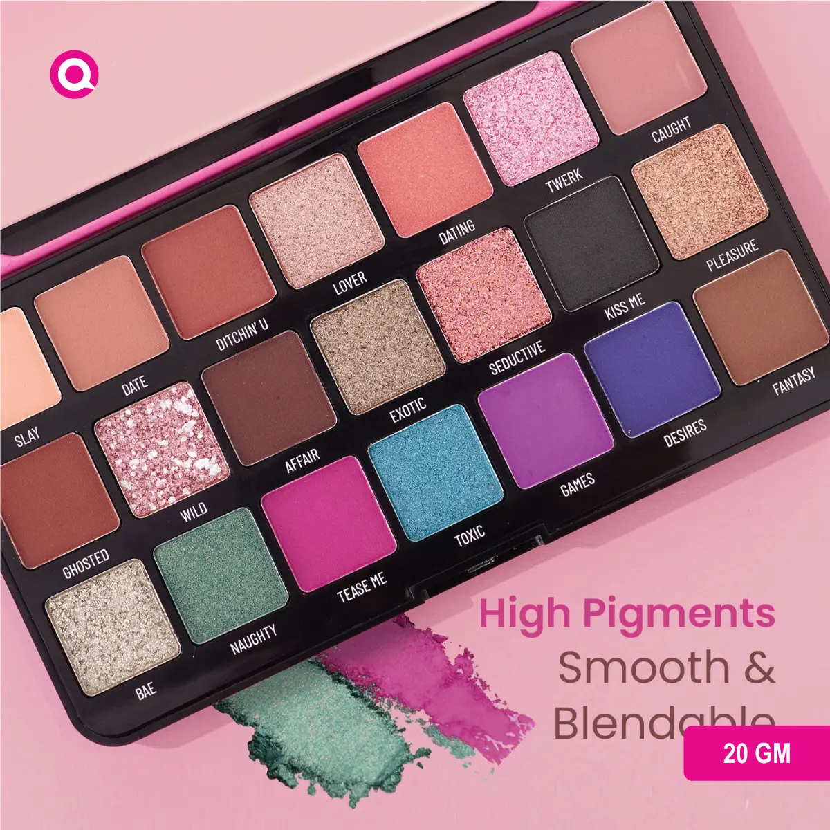 1099025.06 Swiss Beauty Major One 21 Eyeshadow Palette with 21 vibrant shades for endless eye makeup looks.-06