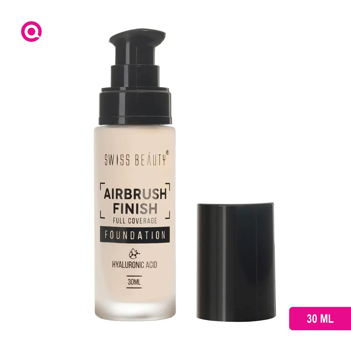 1099045.03 Swiss Beauty Airbrush Full Coverage Foundation Shell White - 01 foundation on makeup applicator-03