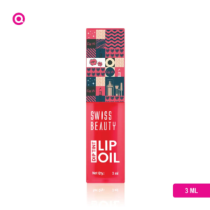 Swiss Beauty Dip Tint Lip Oil - Dragon Fruit bottle with vibrant pink tint and nourishing shine.-02