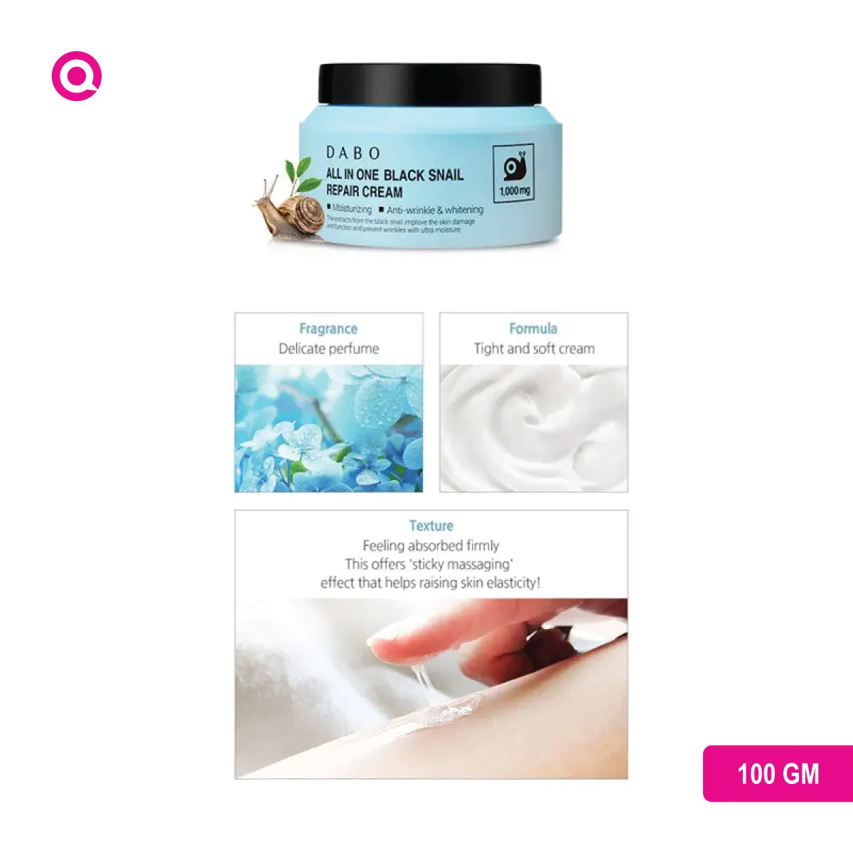 1105008.03 Image of DABO All in One Black Snail Repair Cream for a rejuvenated, hydrated skin look-03