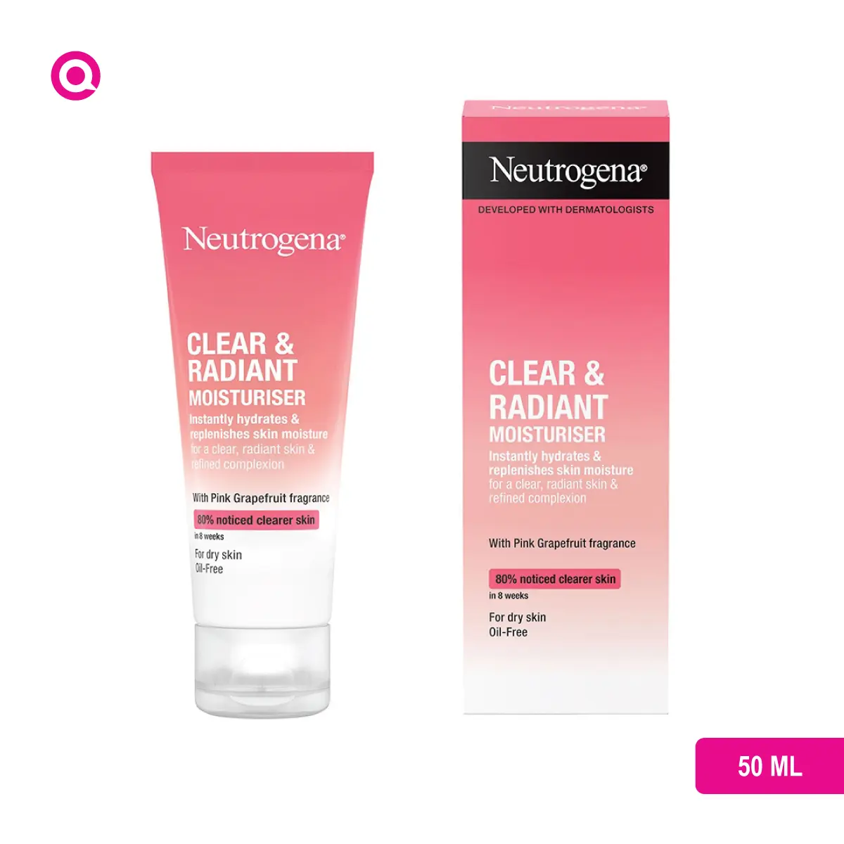 1043014.05 Neutrogena Clear & Radiant Moisturiser with Pink Grapefruit fragrance for dry skin Oil-Free – Hydration & Glow-05