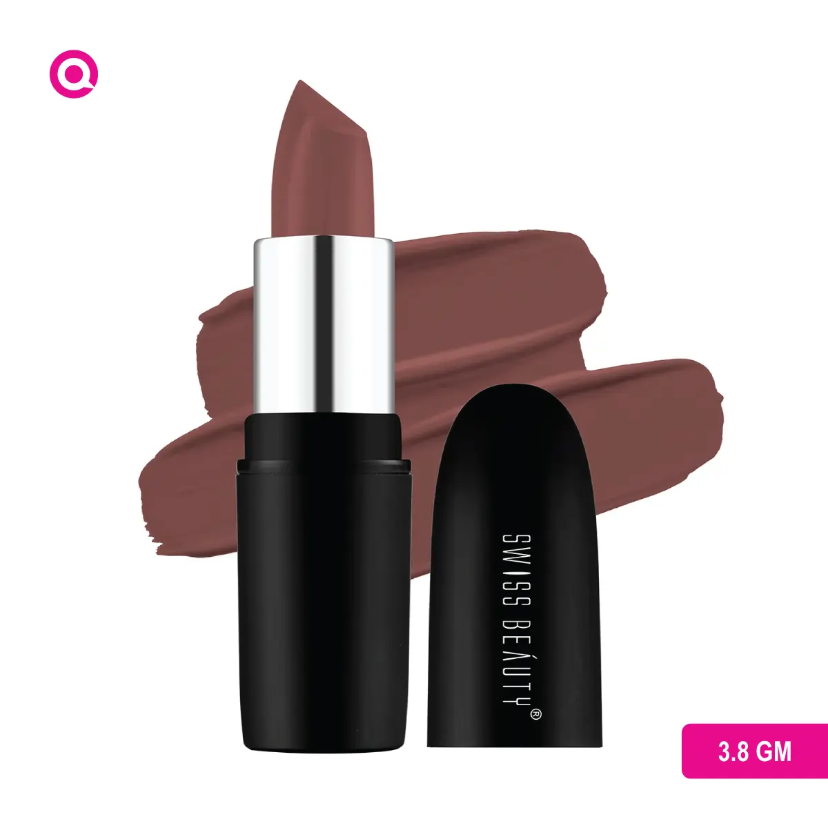Swiss Beauty Pure Matte Lipstick - Hazel Nut-01